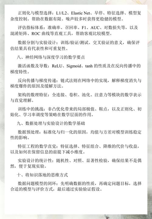 人工智能基礎數學知識要求清單